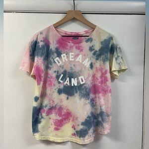 Old Navy Tie-Dye Tee - Pink & White